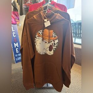 Cowboy Santa Hoodie Size Unisex L